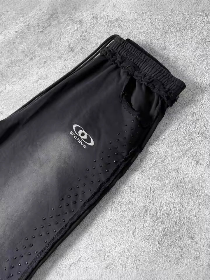 Unisex 2026 New American Street Hot Stamped Pants Retro Loose Straight Leg Trendy Casual Unisex Trousers