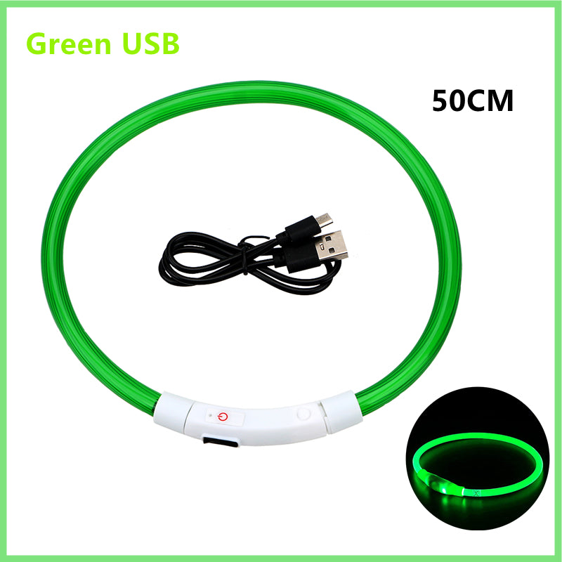Rechargeable Luminous Collar Adjustable Led Glowing Dog