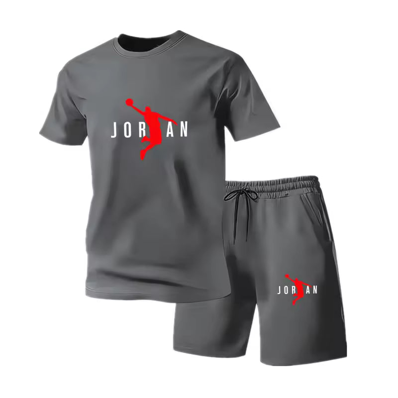 Men's Short sleeved T-shirt+Shorts Set