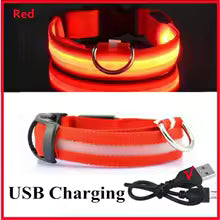 Rechargeable Luminous Collar Adjustable Led Glowing Dog