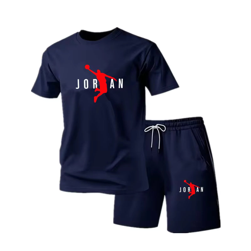 Men's Short sleeved T-shirt+Shorts Set