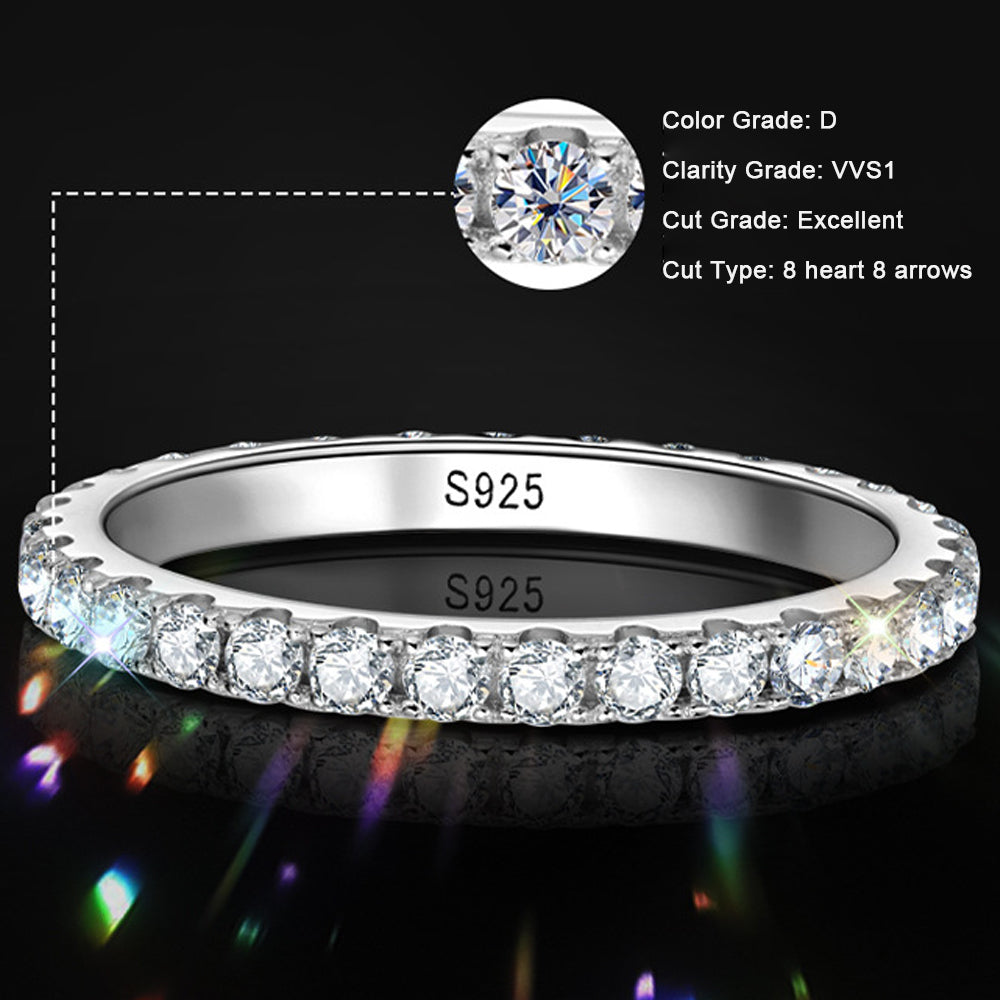 Ring 925 Sterling Sliver Solid 18k White