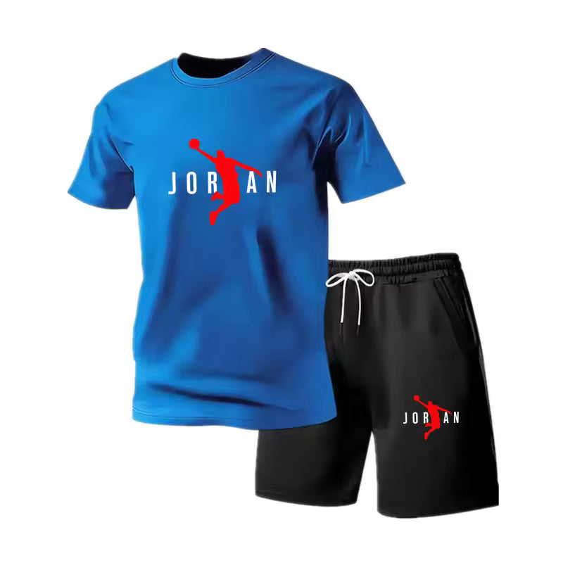 Men's Short sleeved T-shirt+Shorts Set