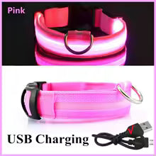 Rechargeable Luminous Collar Adjustable Led Glowing Dog