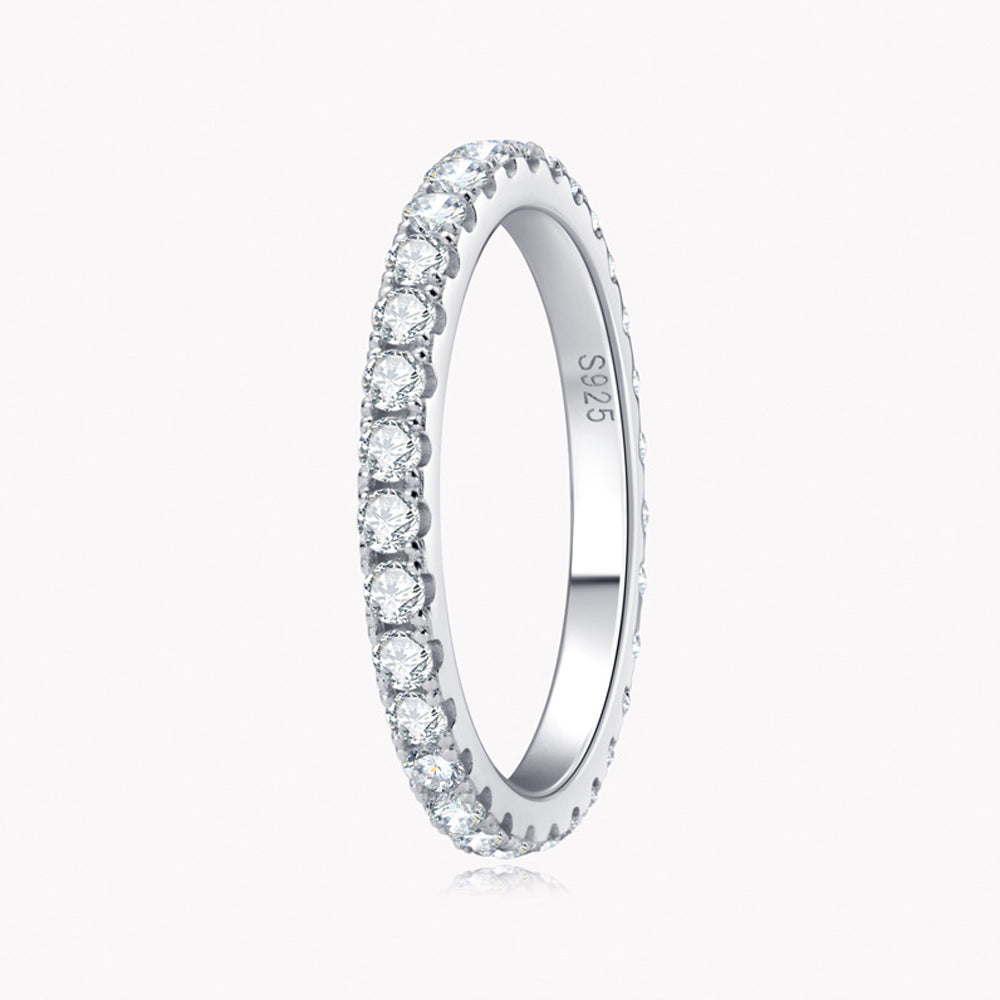 Ring 925 Sterling Sliver Solid 18k White