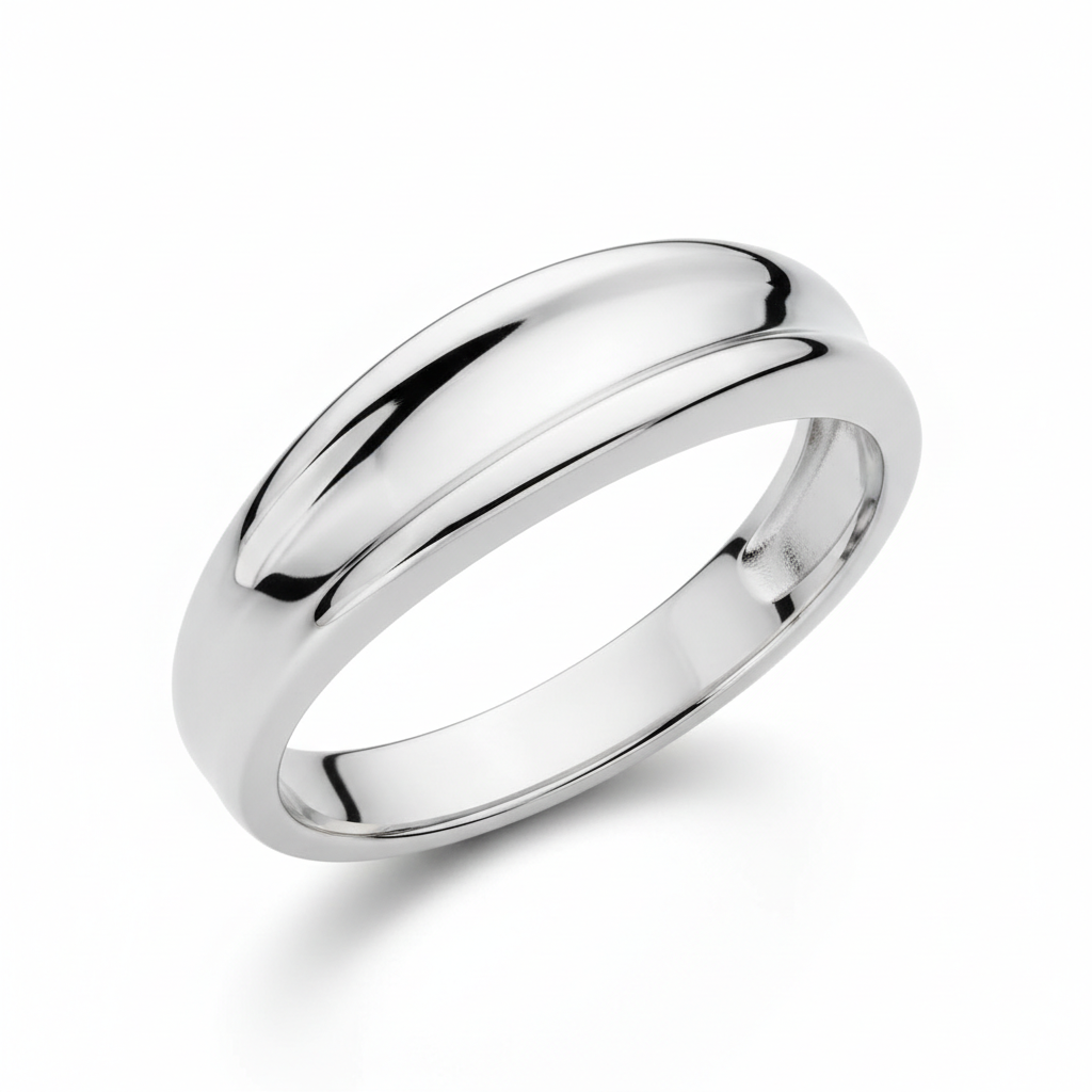 Ring 925 Sterling Sliver Solid 18k White